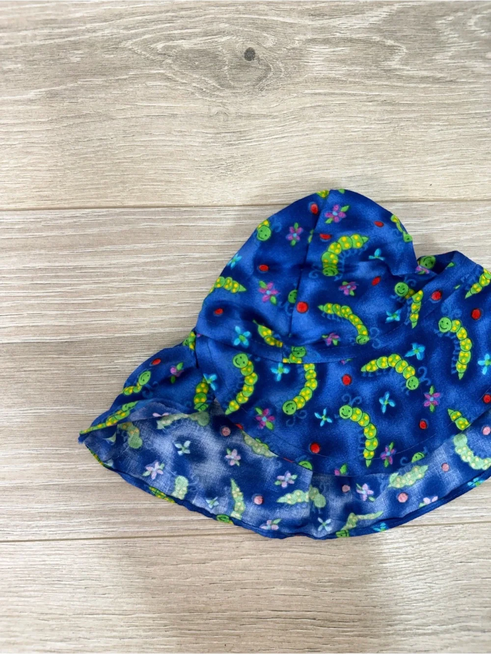 Unbranded Vintage Caterpillar Print Infant Toddler Sun Hat Bucket Hat